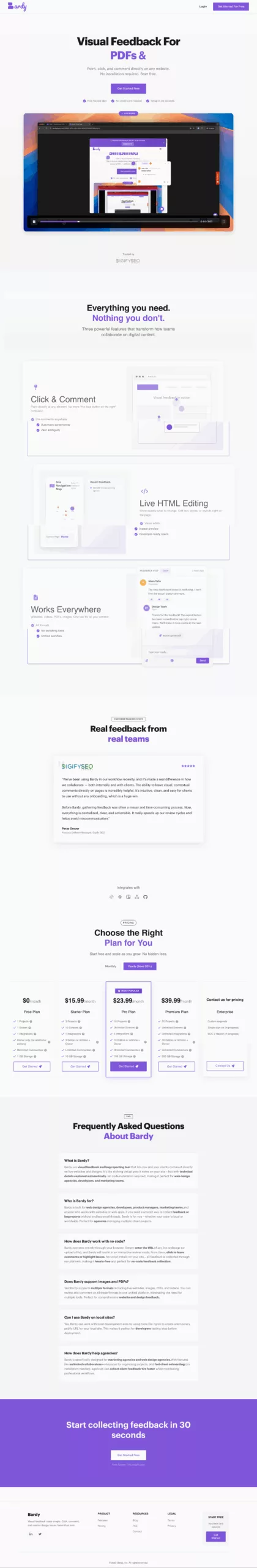 Visual Website Feedback & Bug Tracking Tool