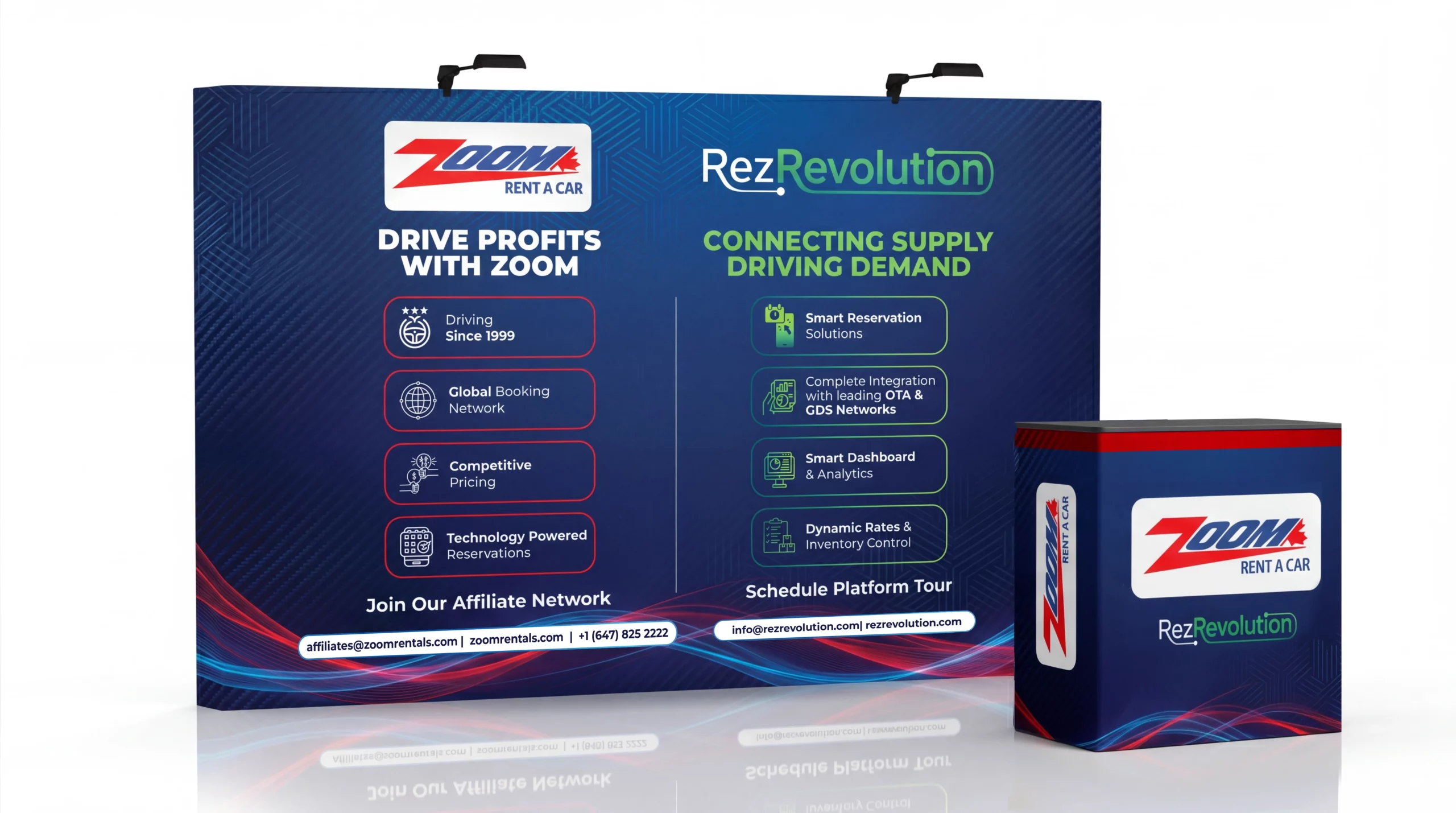 Zoom Rentals - Backdrop and Podium Mockup